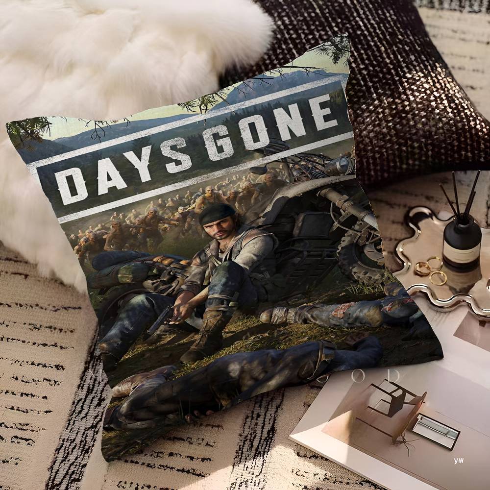 Videospiele Days Gone Kissenbezug Polyester Sofakissen Dekorative Wurfkissen Heimdekoration Kissenhülle