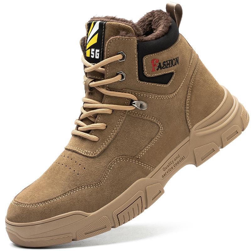 

Зимняя новая рабочая обувь с защитой от проколов и ожогов, хлопковая обувь, повседневная, удобная и легкая рабочая обувь с высоким берцем 36 * khaki cotton