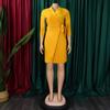Vintage Style Blazer Dresses for Women Long Sleeve Sashes Pleated Mini Length Luxury Female Birthday Dress New