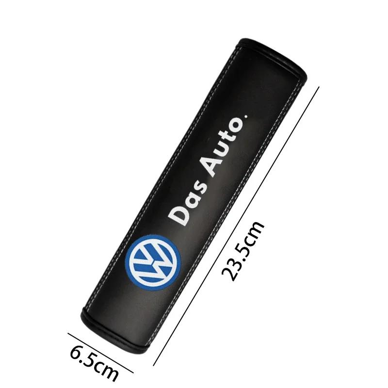 For VOLKSWAGEN VW Leather Car Seat Belt Pad Shoulder Protector Cover for Volkswagen Polo Golf Jetta Beetle Tiguan Touran Passat 