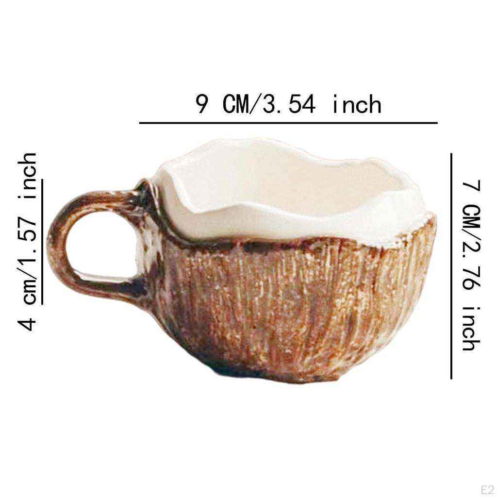 Milk Mug Coffee Water Cup for Adults Tea Drinkware Ceramic Porcelain