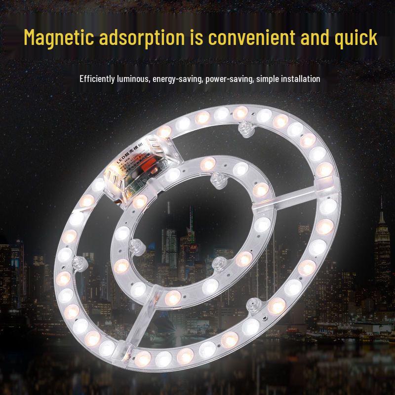 LED Eye Protection Ceiling Light Panel, Bright Magnetic Round Light for Bedroom and Living Room