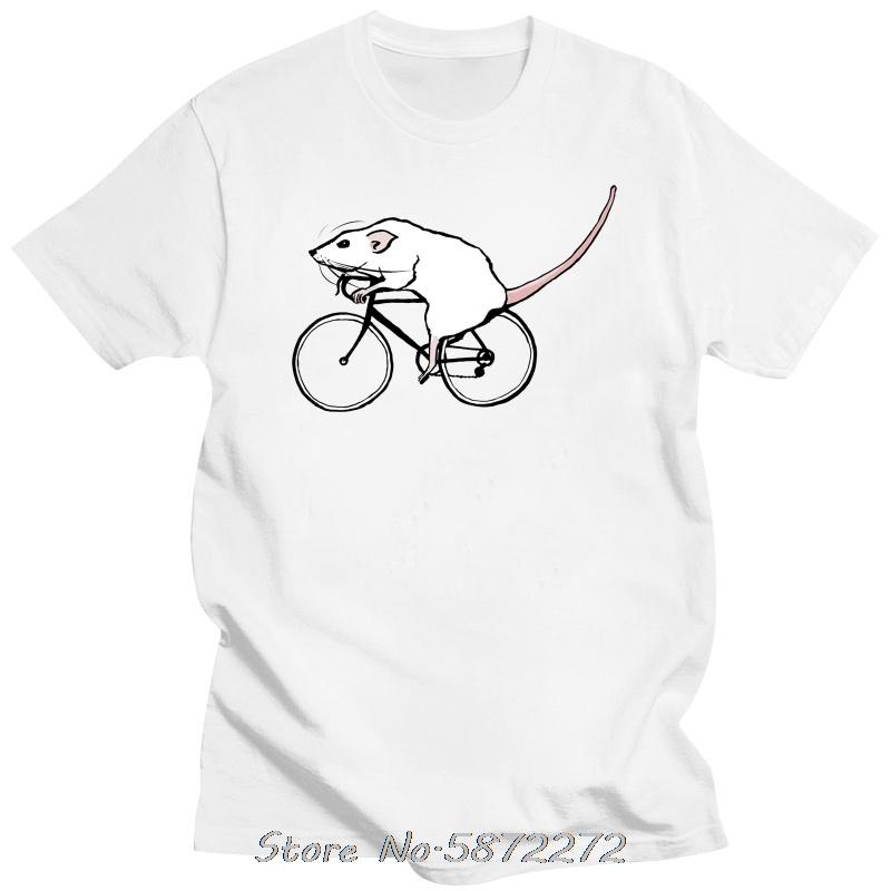 Fashion Cycling Rat Casual Tops O Neck Summer Tees Cotton Fitness Tshirt Oversized Unisex T Shirt Mens Clothing Streetwear