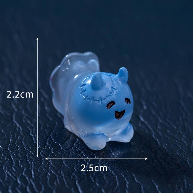 Halloween Decoration Cute Ghost Doll Resin Crafts Micro Landscape Desktop Car Decoration Accessories