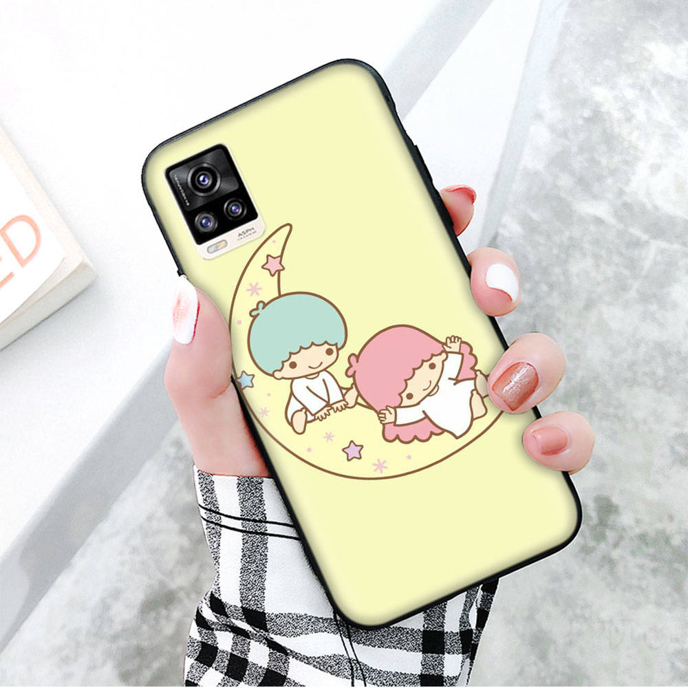 Black Case for Samsung Note 20 Lite S24 Ultra S23 A03 A05 A06 A11 A71 A15 A16 A13 A24 A25 A33 A52 A53 A50 M55 M35 Plus H-4 Little Twin Stars
