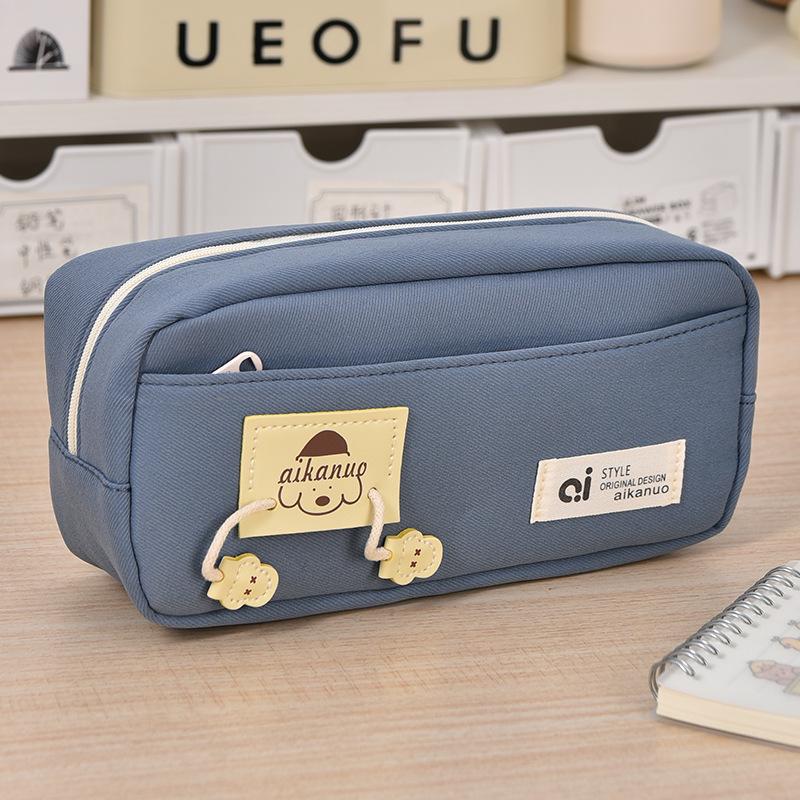 

Модный двухслойный пенал для щенков для девочек – Высокая ценность, большая вместимость, на молнии синий