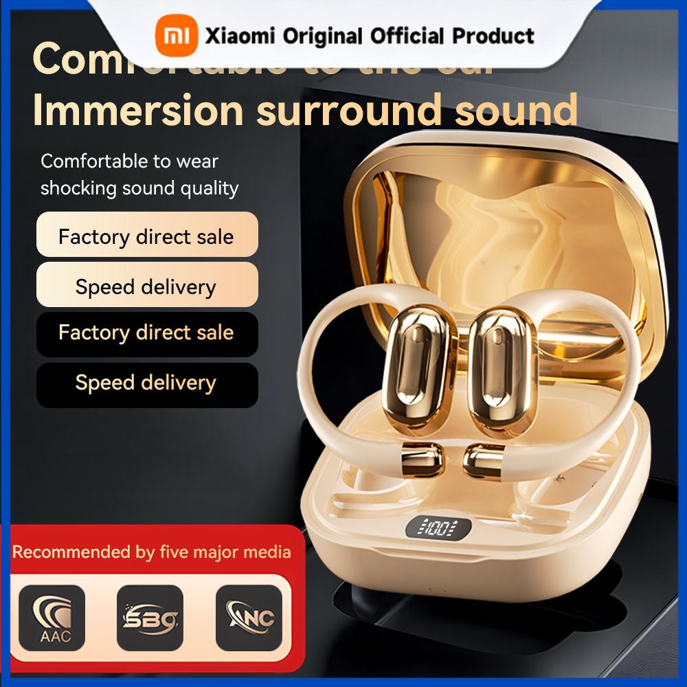 Xiaomi Headphones Plated Digital Stereo Movement Ear-deaf Bone Conduction Wireless Hanging Ear Game Long Battery Life With Mic Earphone