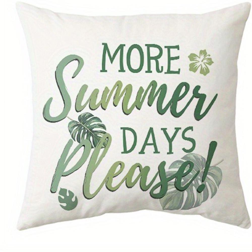 Tropical Vibe Leafy Pillow CoversLiving Room Sofa Cushion Cover, Soft and Comfortable, Bedroom Room Decoration
