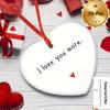 1pc 2D Flat Elegant Acrylic Heart Pendant - "I Love You More" Valentine'S Day, Christmas & Anniversary Romantic Decoration