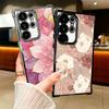 Beautiful Rose Gold Art Plating Phone Case For Samsung Galaxy S24 S25 FE S26 Edge S23 Ultra S22 S21 Plus S20 Anti-Fall Airabag C
