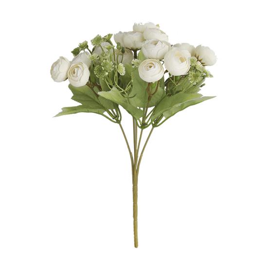 Umělá květina Umělá hedvábná květina, která upoutá pozornost proti vyblednutí, květina s 15 hlavami, květina Umělá růže Svatební potřeby pro domácnost