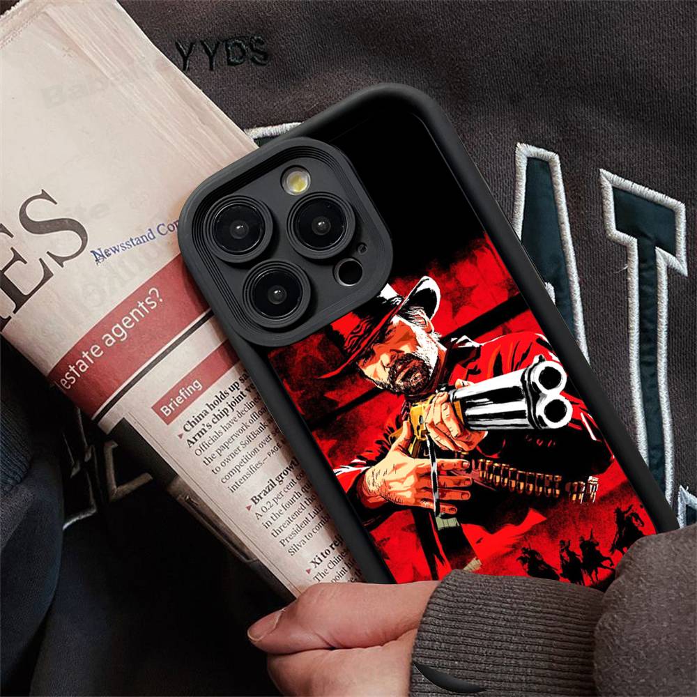 Red Dead Redemption RDR 2 Phone Case For iPhone 17 16 15 13 11 12 14 Pro Max Plus Silicone Cover Shell