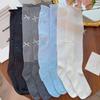 Women's Stockings High Quality Modern New Simple Cute Japanese Style Long Women Socks Mesh Bow Sweet Knee High Socks Thin White