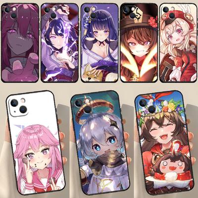 Heiße Genshin Impact-Spielabdeckung für iPhone 12 11 13 14 15 Pro Max 12 Mini 7 8 Plus X XR XS Max SE 2020 Telefonhülle