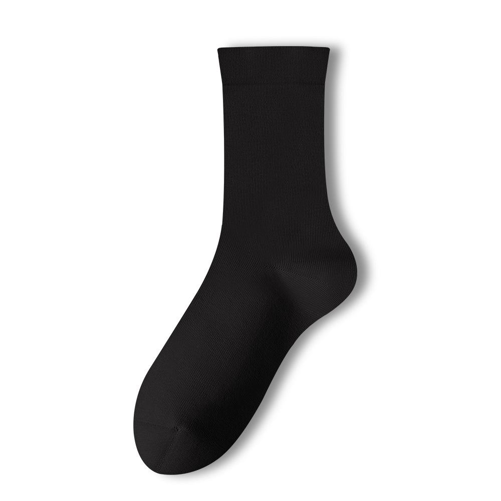 Women's White Medium-Length Cotton Socks - Boneless, Deodorant, Perfect for Spring and Autumn
