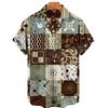Summer Hawaiian Beach Casual Shirt 3D Pattern T-shirt Retro Short Sleeve Vacation Outdoor Men's and Women's Shirt