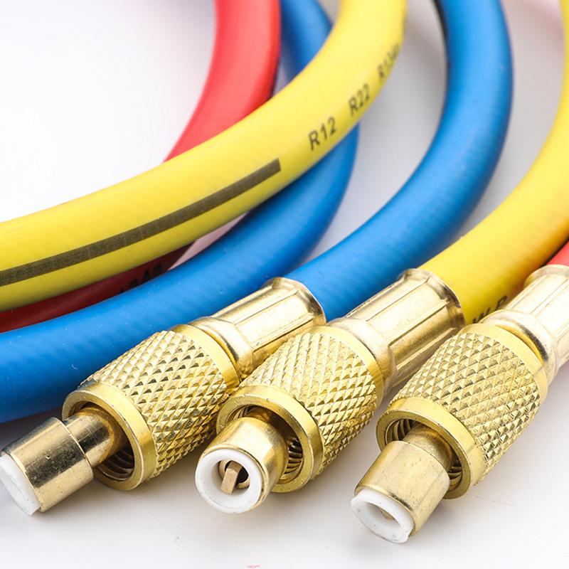 R410A 1/4'' Sae Ac Charging Hose Set 500 Psi For Air Condition Refrigerant Hoses R134 R22 Refrigeration Charging Tool