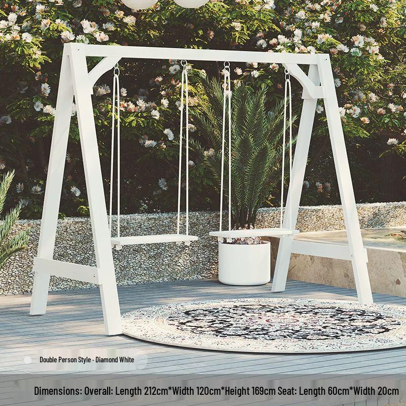 Outdoor Solid Wood Garden Swing Chair