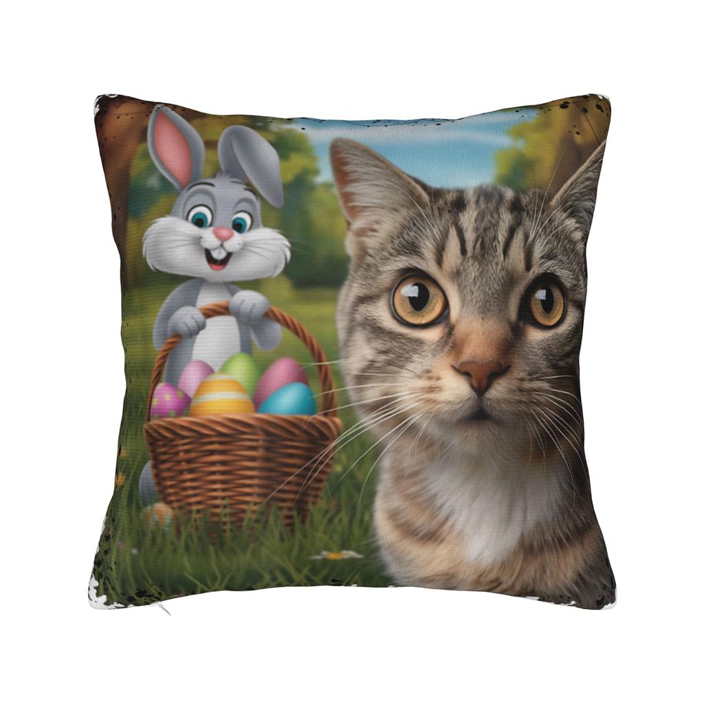 Easter Bunny Bigfoot Ufo Funny Selfie Pillow Cover Funny Pillow Case For Sofa Bedroom Home Decor Graphic Pillowcases Present