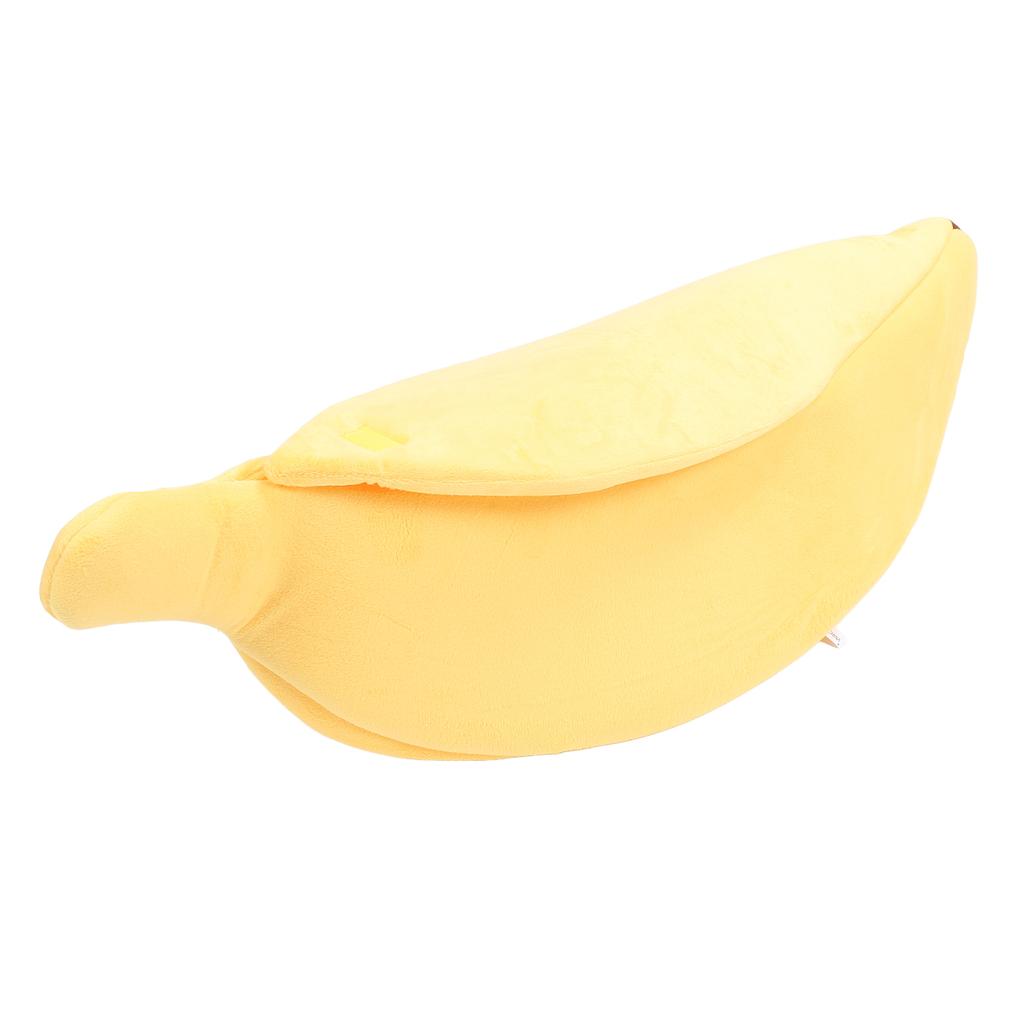 Katzenbett in Bananenform Lustig Weich Gemütlich Katzenhöhlenbett Warmes Haustierbett für Hunde Kätzchen Welpen L
