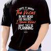 Sarcastic Voices In My Head Quote Graphic Tee For Men Plus Size Casual Short Sleeve Crew Neck Tshirt