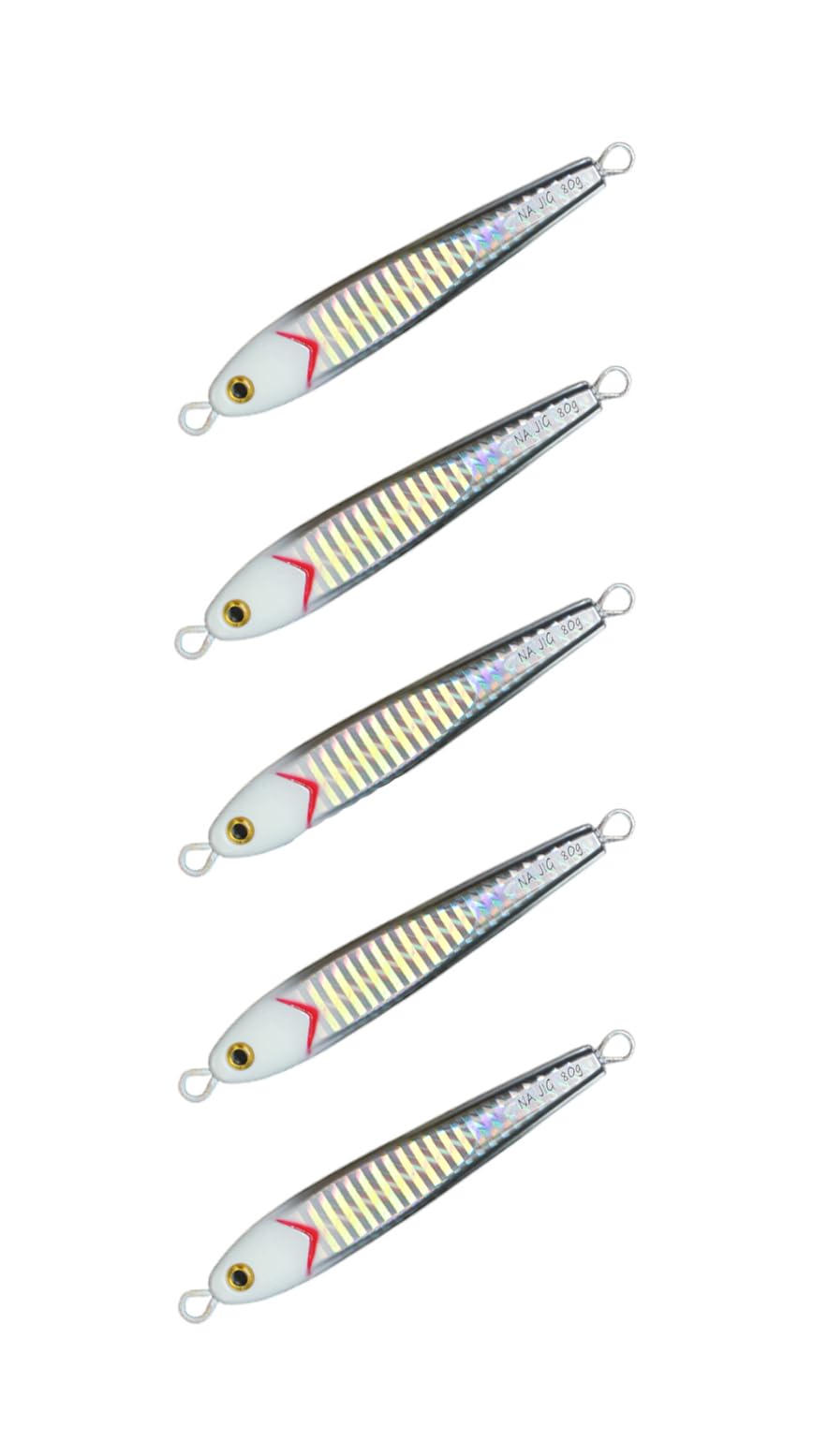 

KAJIKI Metal NA for Shore and Offshore Luminous Sea Boat Spanish Sea Tuna Jig, Jig, 40g/60g/70g/80g/100g/125g/150g/180g, Multi-Coated, Jigging, Lure,