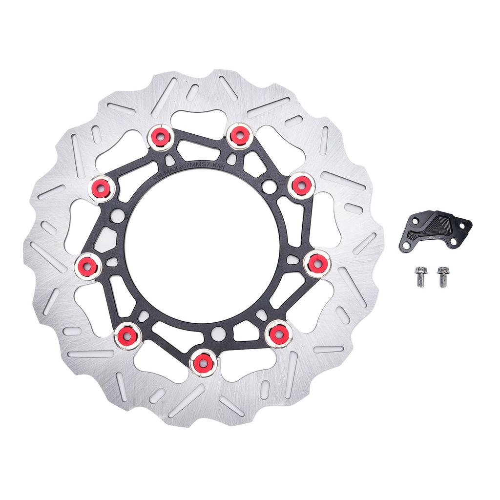 Motorcycle Front Brake Disc Rotor Set 267mm Stainless Steel Caliper Adapter Kit Replacement for NMAX125 NMAX155