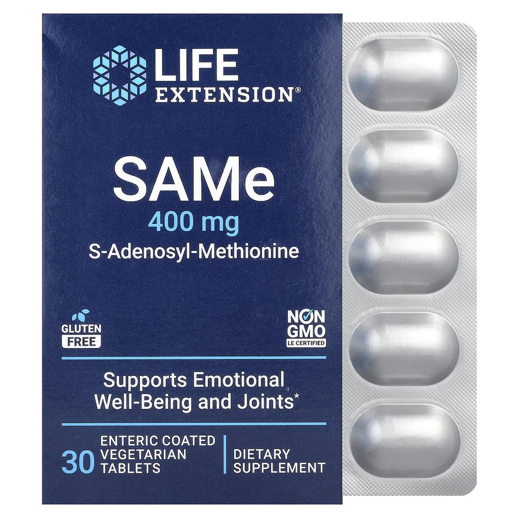 Same, S-Adenosyl-Methionine, 400Mg, Enteric Coated Veggie Tablets 30 Tablets
