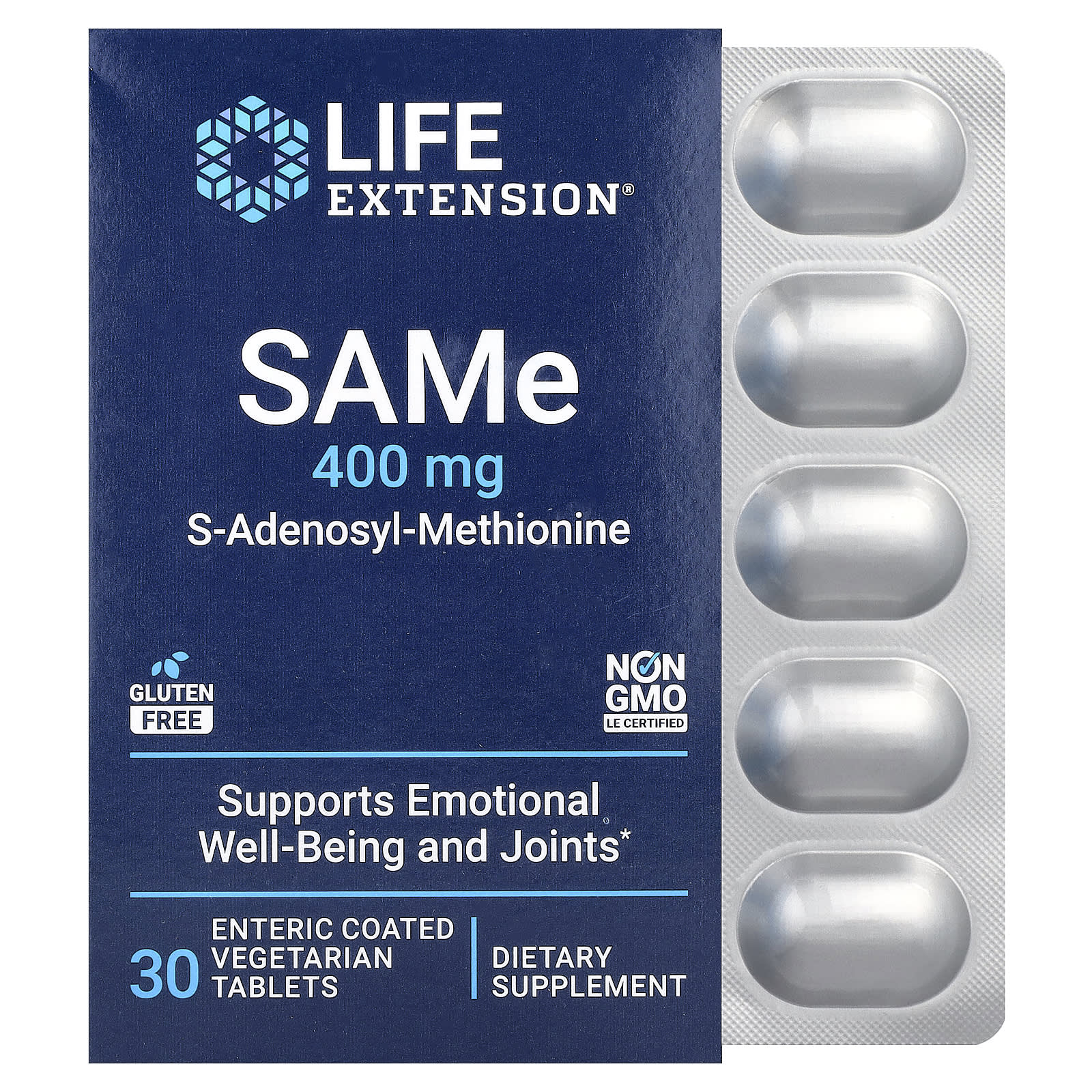 

Same, S-Adenosyl-Methionine, 400Mg, Enteric Coated Veggie Tablets 30 Tablets