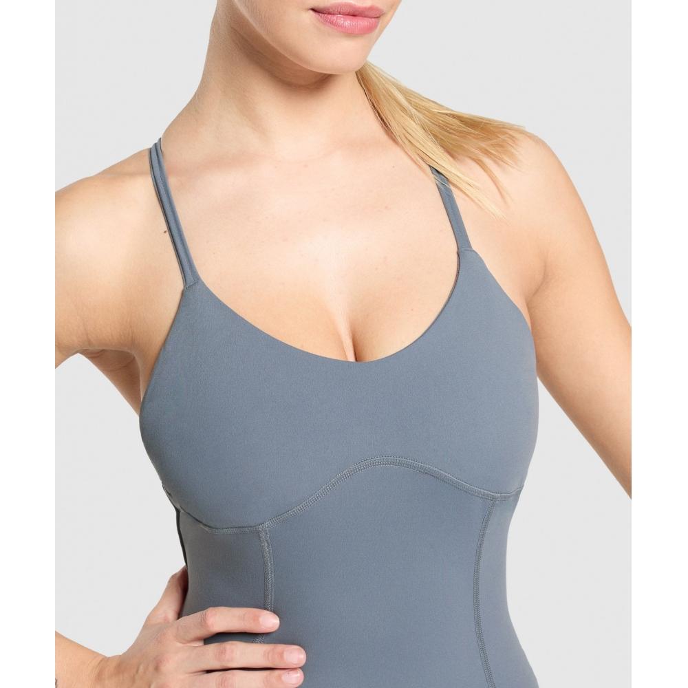 Gymshark Špagetové All In One železově modré B9a1r Uctm