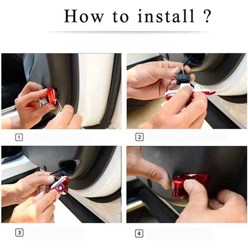 W1452PCS Car Door Welcome Projector Light LED Ghost Shadow Lamp for Volkswagen VW GOLF 2002-2008 2005 2007 Accessories