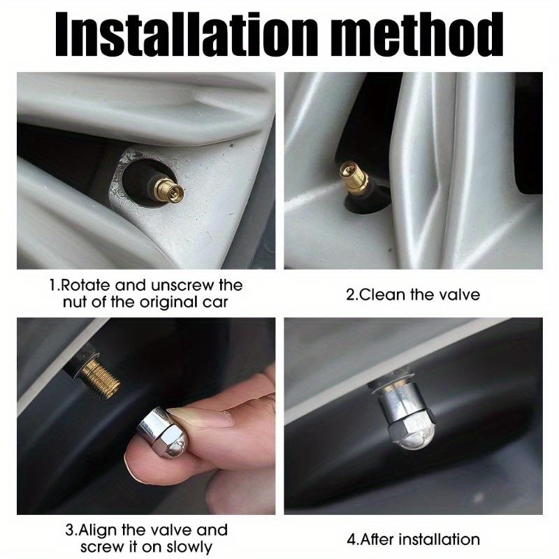 50PCS Car Tire Valve Caps Round Head Chrome Plating Dust Proof Covers Cars Motorcycles Bike Tyre Styling Valve Cap Decoration