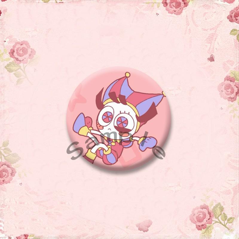 Anime Role Jax Gangle Ragatha Round Brooch Cartoon Figure Lapel Badges Custom Soft Button Pin Bag Jewelry Accessories XMAS Gifts