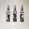 Three Piece Metal Soldier Bullet Wall Art Decor, Indoor/Outdoor Military Tribute Artifact, Honors Those Who Serve Our Country