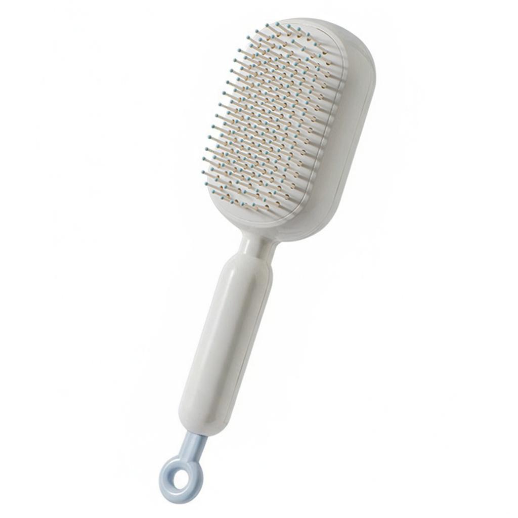 Retractable Cushion Comb Wet & Dry Use Portable Massage Comb Reusable Self Cleaning Hair Brush for Home Travel Office School