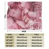 Blooming Pink Peony Flowers Custom Comfortable Decorate Home An UltraSoft Micro Fleece Blanket