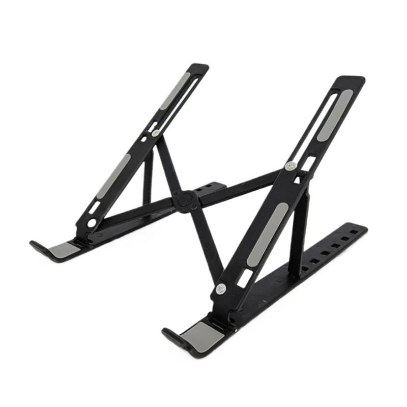 

Laptop Holder Riser Computer Tablet Stand Adjustable Aluminum Ergonomic Foldable Portable Desktop Holder High Quality One Size чорний