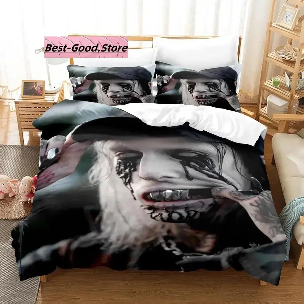 Ghostemane Beding Set Single Twin Ful Quen King-Sized Dimensionsd Dimensions Bed Linen Set Aldult Kid Bedrom Duvetcover Sets 3D Print Col Hip Hop