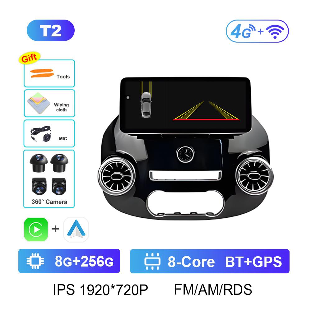 12.3 Inch Android OS for Mercedes Benz Vito W447 2014 2015 2016 2017 - 2022 Car Video Multimedia Radio Player Wireless Carplay