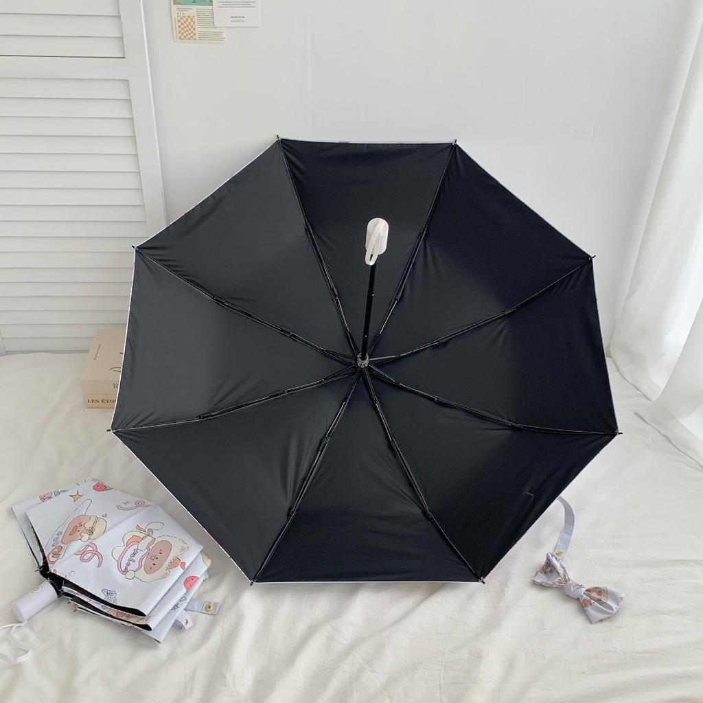 Student-Friendly UV Protection Capybara Umbrella: Durable, Cartoon Design, for Sun and Rain