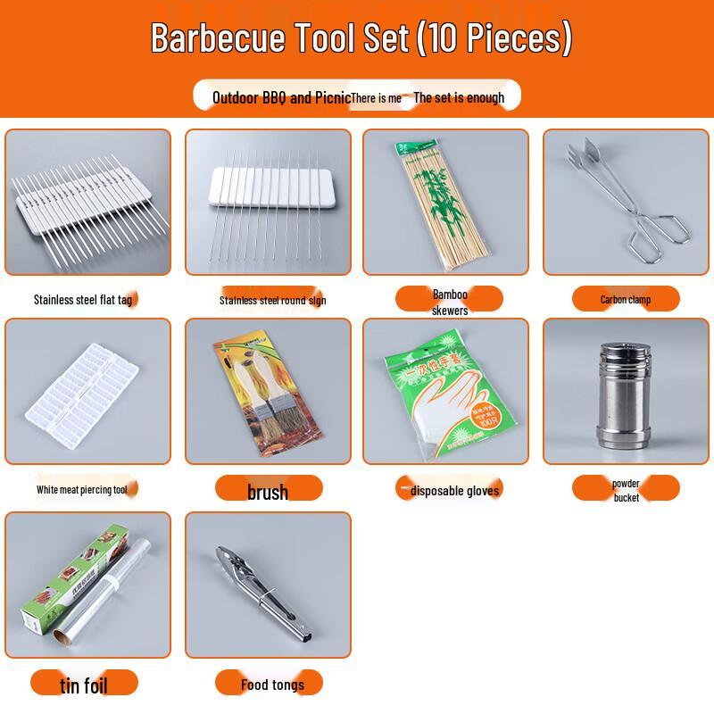 Zhichu 10-Piece BBQ Tool Kit