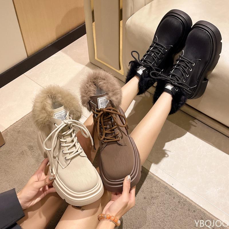 Fashionable versatile new autumn winter warm women's cotton shoes casual comfortable non slip soft soled women's boots