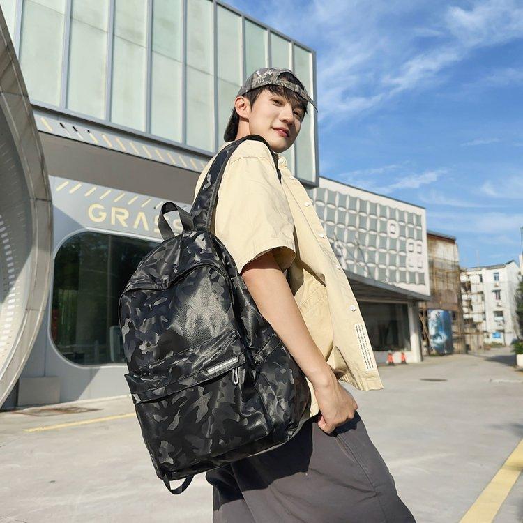 Schoolbag trendy brand new large-capacity personality leisure simple fashion versatile junior high school student travel schoolbag backpack