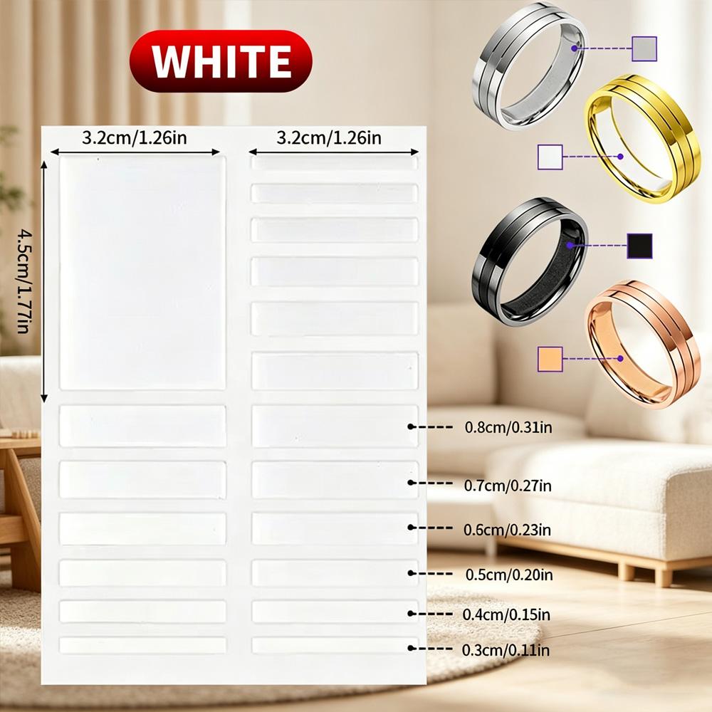 Clear Silicone Ring Size Adjuster Invisible Ring Resizer Pad for Loose Rings белый