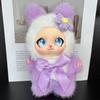 Soft Kawaii Plush Bunny Pendant with Knitted Flower Bow Fashion Bag Charm for Girls Birthday Gift Schoolbag Decor