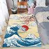 15 Sizes Japanese Style Kanagawa Pattern Rug for Living Room Area Carpet Bathroom Mat Creative Doormat Bedroom Mat Home Décor
