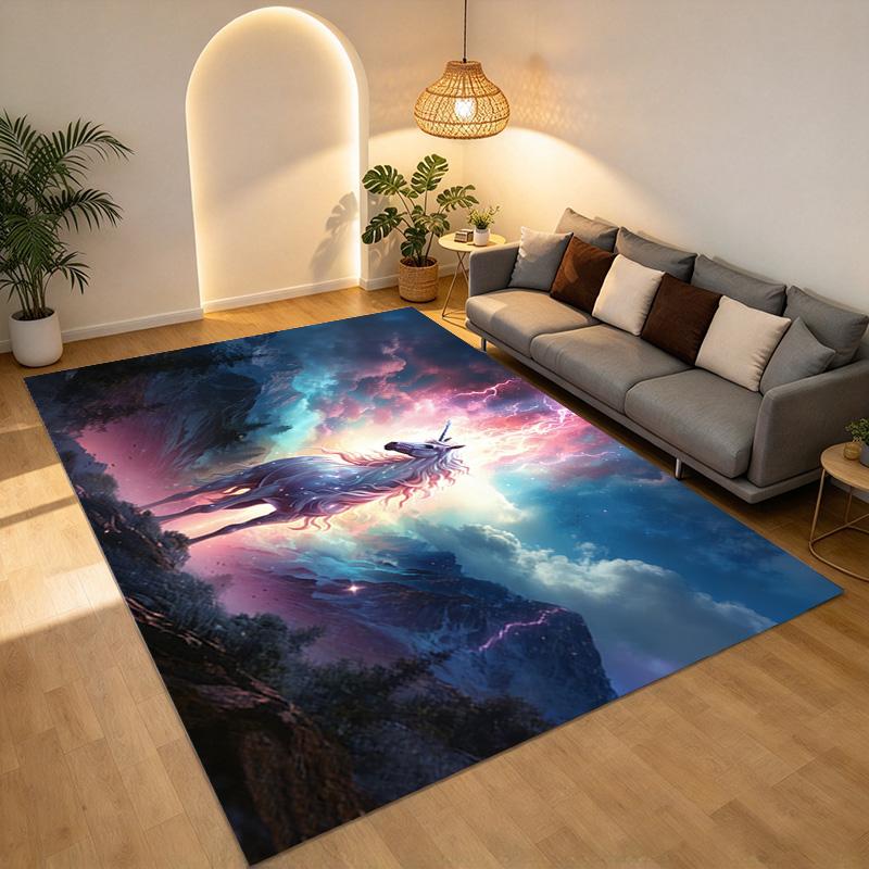Unicorn Sky Living Room Nonslip Area Rug Soft Carpet For Bedroom Game Playroom Sofa Office Home Decor Doormat Christmas Gift C929689
