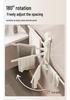 Punch-Free Rotating Towel Rack with Suction Cups - Foldable, Wall-Mounted Multi-Bar Hanger for Bathroom Storage