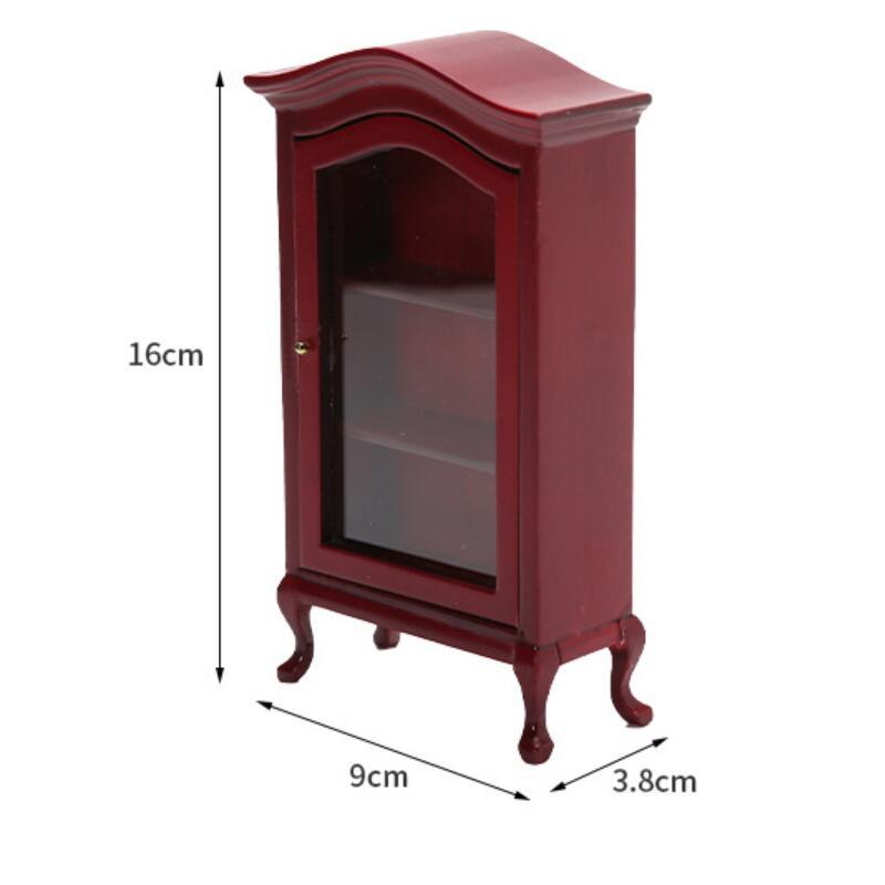 1:12 Dollhouse Cupboard Display Shelf Miniature Furniture Wine Cabinet DIY Toys Bookcase Display Shelf