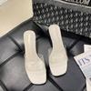 High-heeled Transparent Sandals Women's Summer 2025 New Fashion Medium-heeled Thick-heeled Slippers